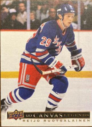 Reijo Ruotsalainen #C-94 2020-21 SP Signature Edition Legends Hockey UD Canvas Legends
