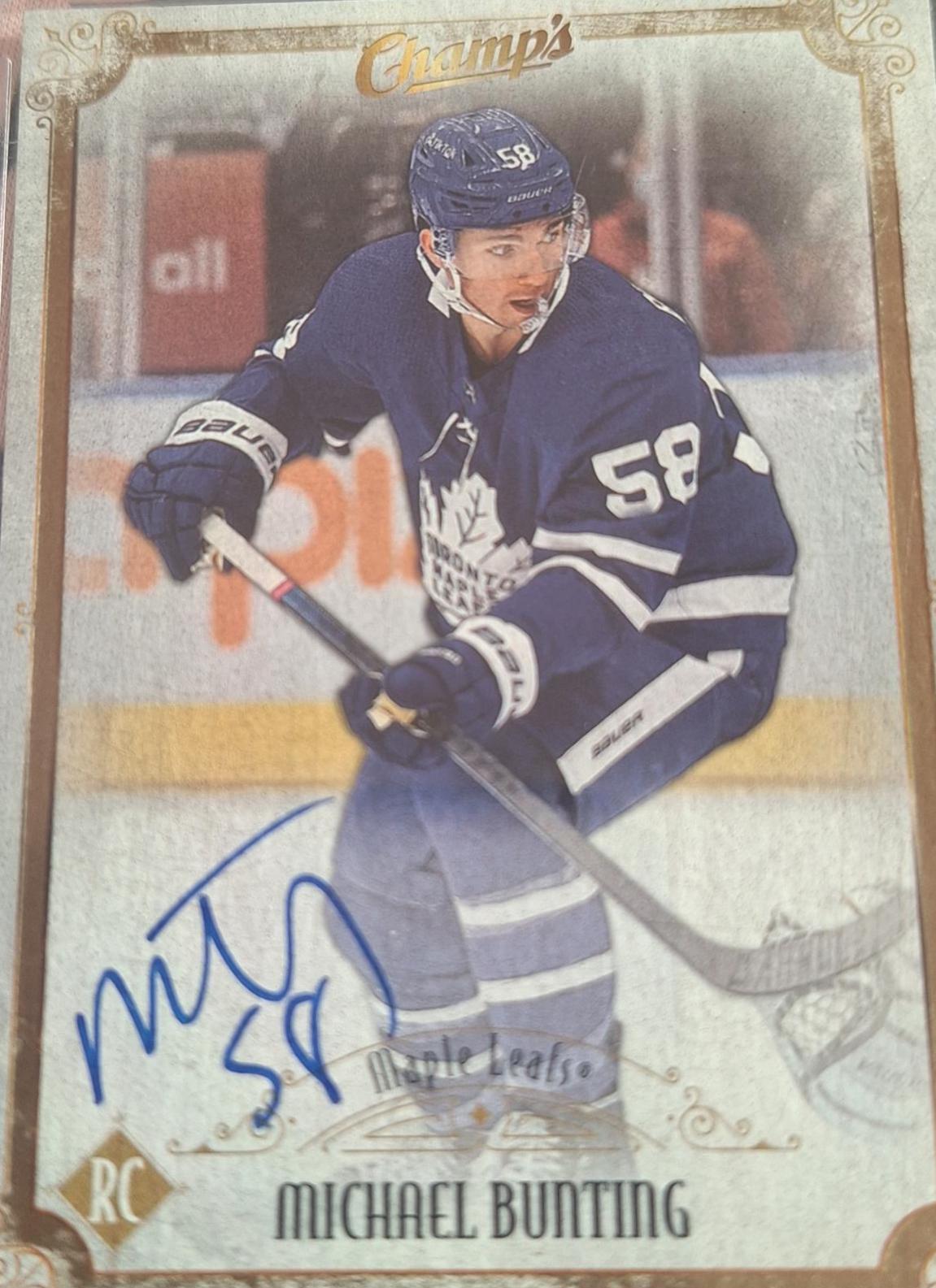 Michael Bunting #C-BU Hockey Cards 2021 Upper Deck Clear Cut Champ