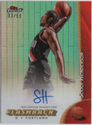 Scoot Henderson #FBA-SH 2024 Topps Finest Flashback Autograph Basketball
