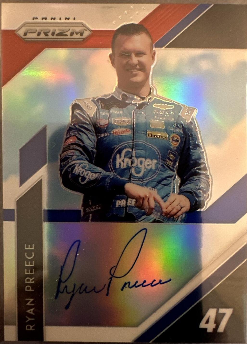 Ryan Preece #DS-RP Racing Cards 2019 Panini Prizm Nascar Driver Signatures