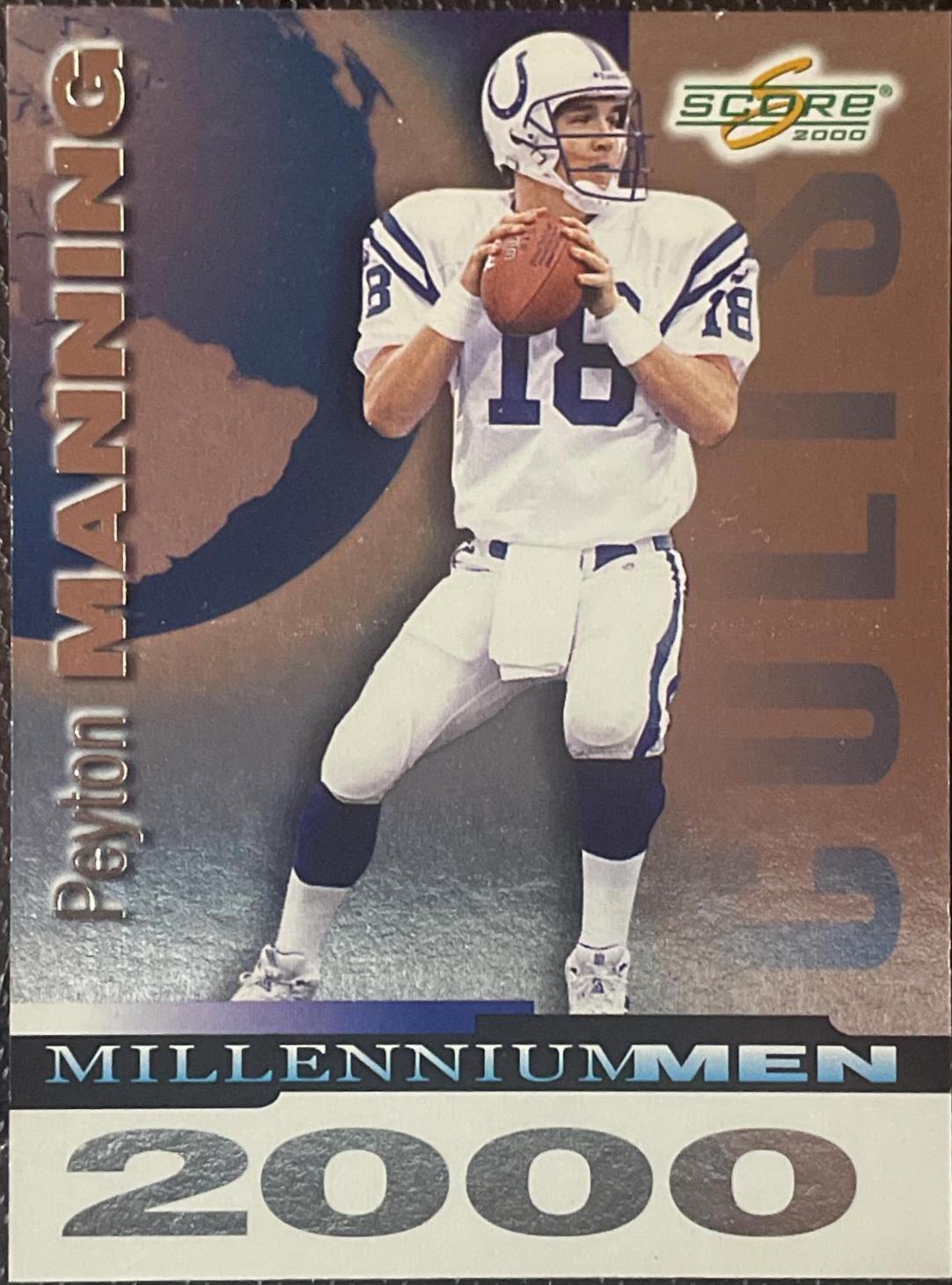 Peyton Manning / Tee Martin #9 Football Cards 2000 Panini Score Millennium Men