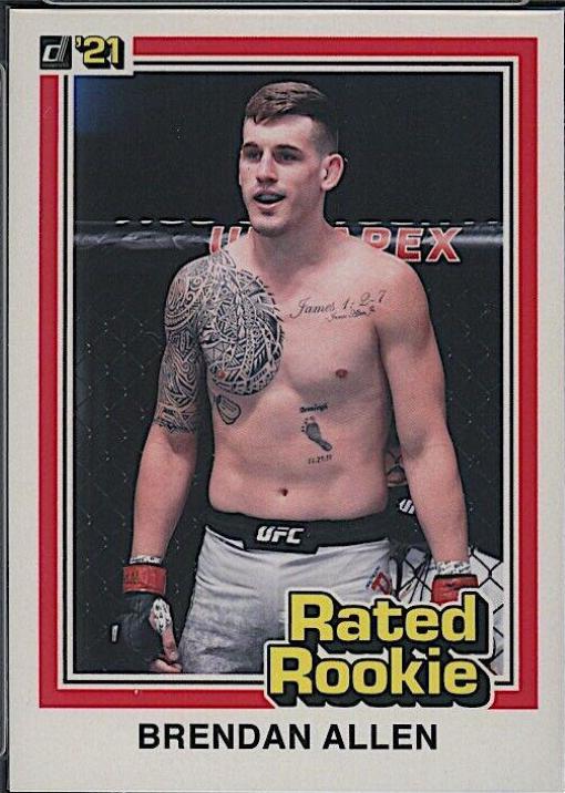 Brendan Allen #RR5 Ufc Cards 2021 Panini Instant UFC Rated Rookie Retro