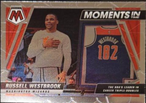 Russell Westbrook #8 Basketball Cards 2021 Panini Mosaic Moments in Time