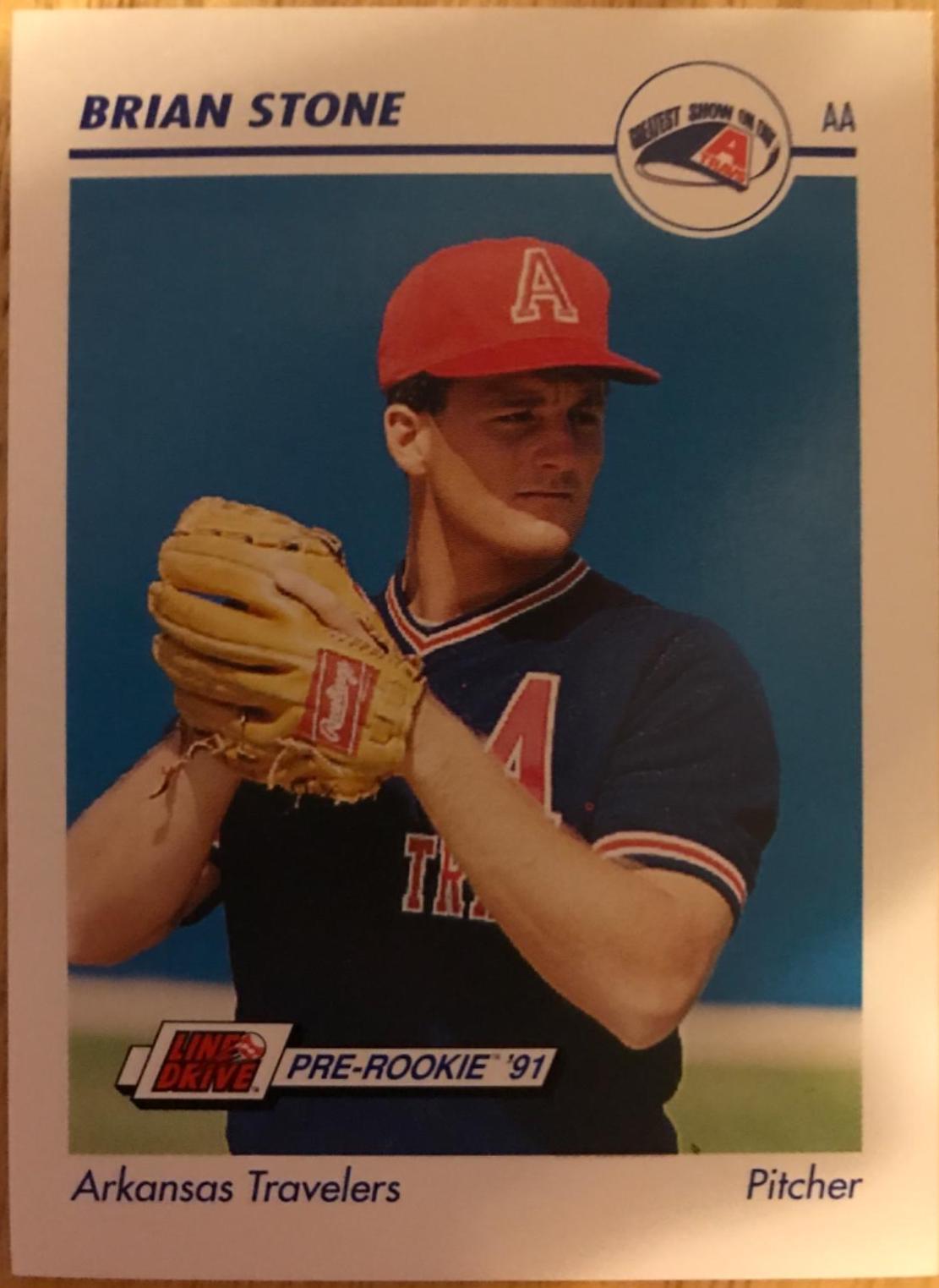Brian Stone #46 Baseball Cards 1991 Impel Line Drive Pre Rookie AA