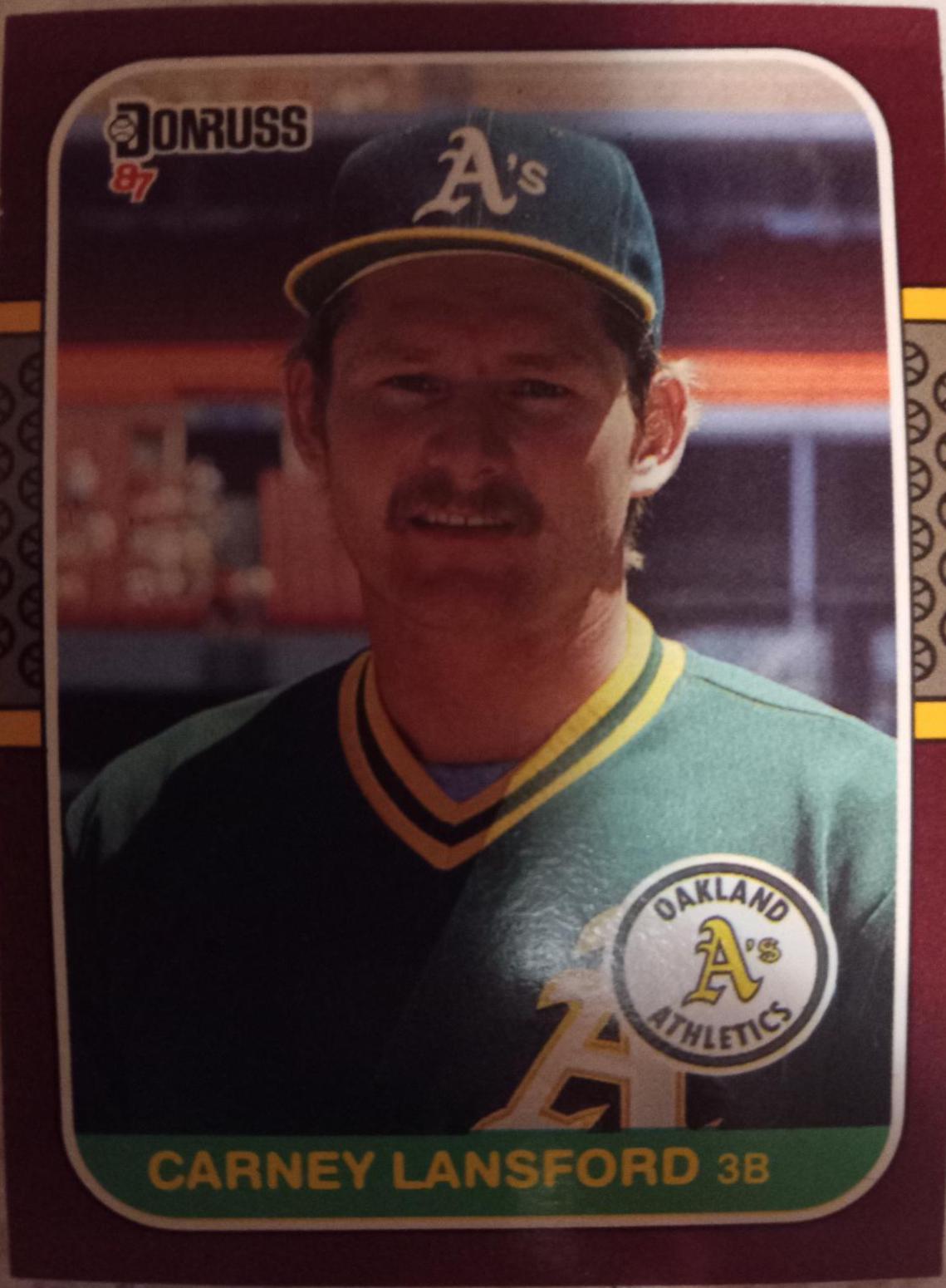 Carney Lansford #20 Baseball Cards 1987 Donruss Opening Day