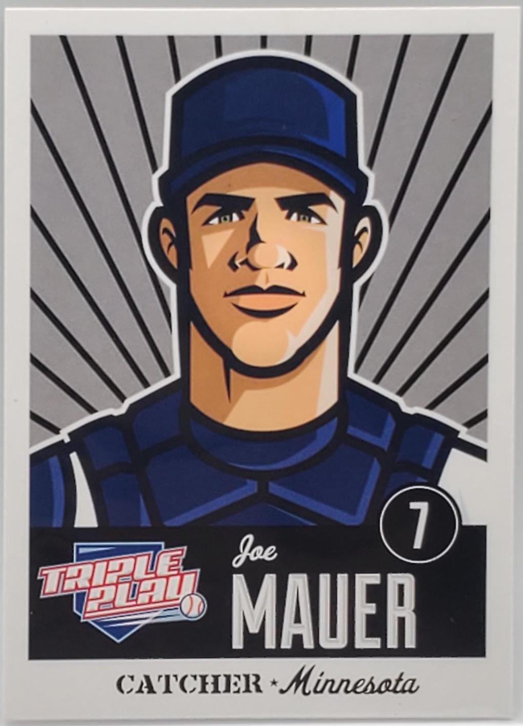 Joe Mauer #50 Baseball Cards 2012 Panini Triple Play