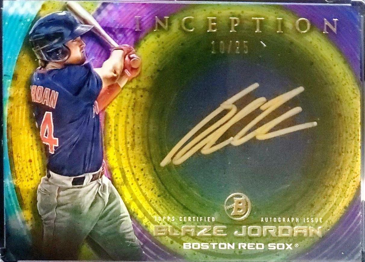 Blaze Jordan [Gold Rainbow] #ISS-BJ Prices | 2022 Bowman Inception 