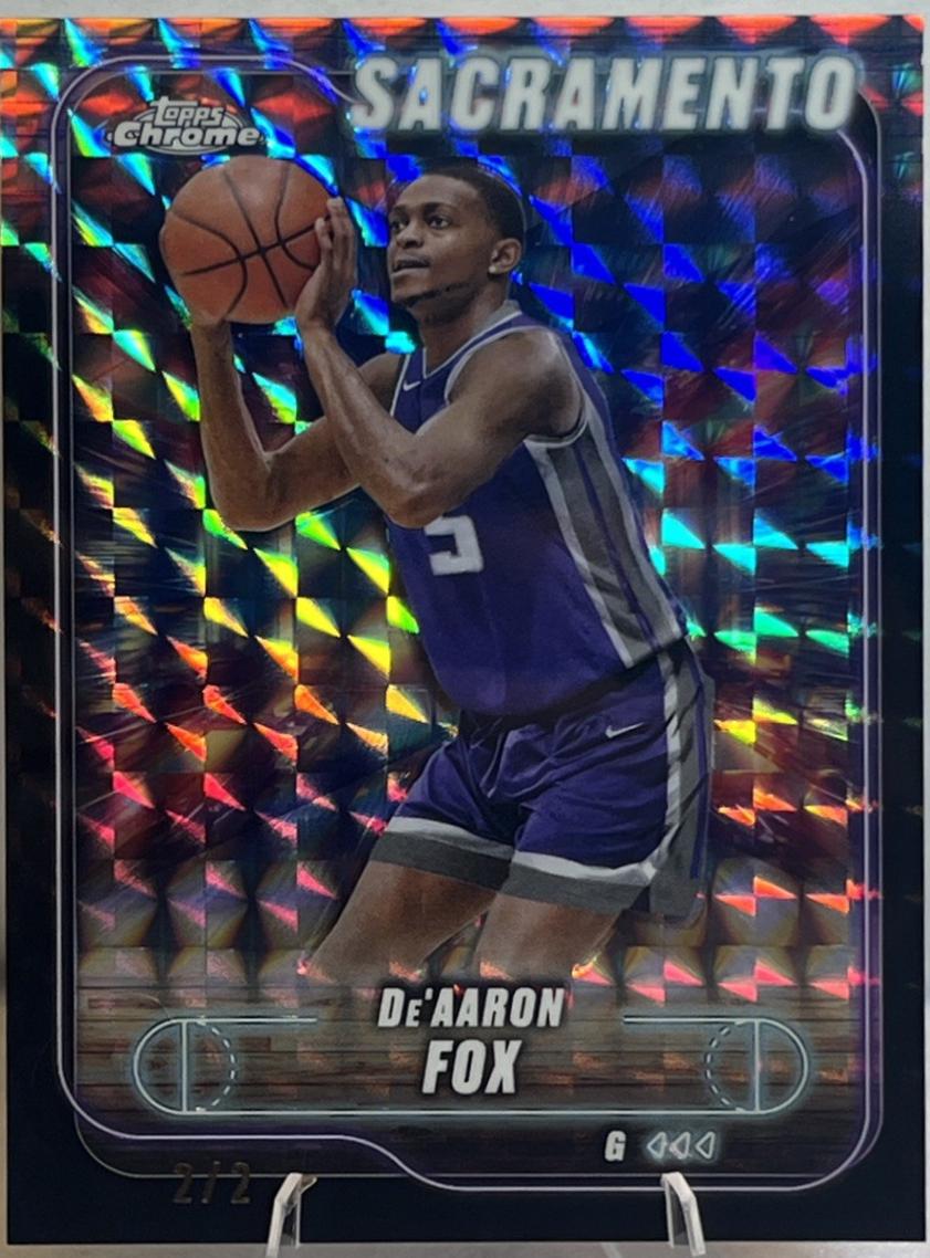 De'Aaron Fox [Geometric Black Refractor] #109