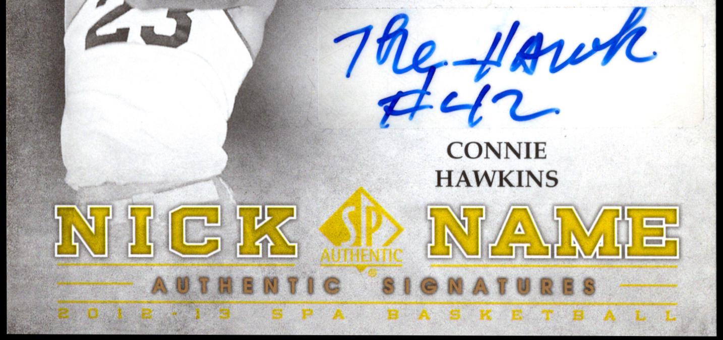 Connie Hawkins The Hawk #AN-CH Basketball Cards 2012 SP Authentic Nickname Signature