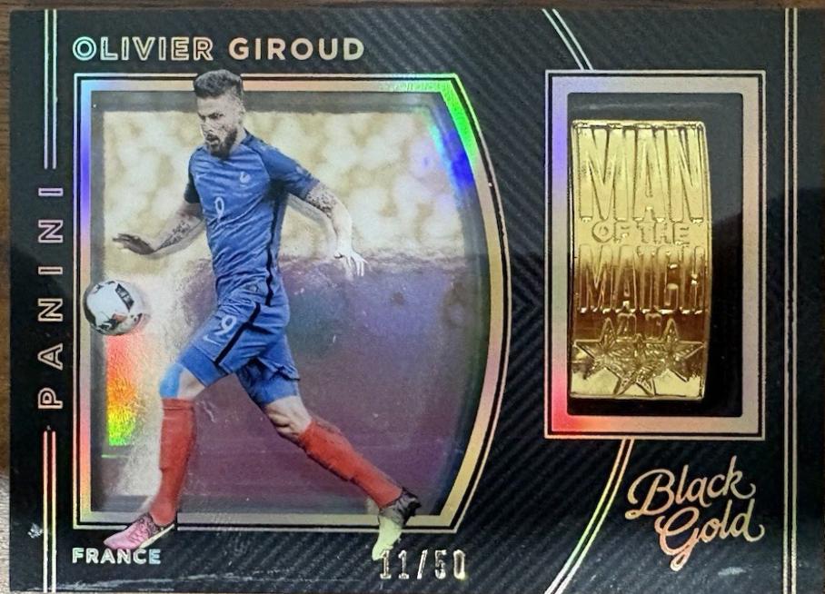 Olivier Giroud #12 2016 Panini Black Gold Man Of The Match Soccer