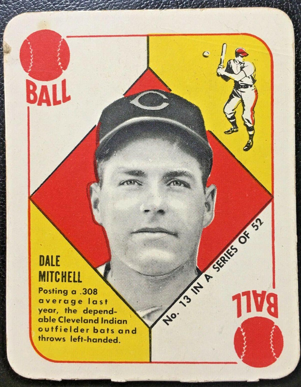 Dale Mitchell #13 Baseball Cards 1951 Topps Red Back
