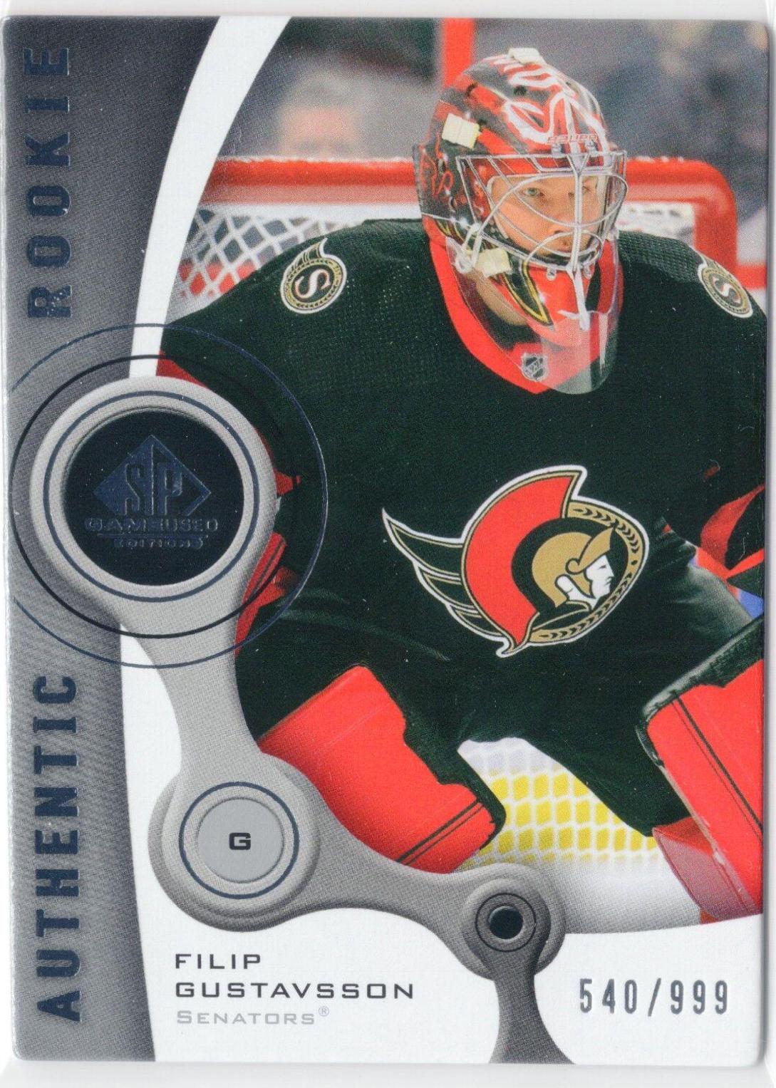 Filip Gustavsson #R-69 Hockey Cards 2021 SP Game Used 2005-06 Retro Rookies