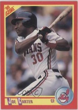 Joe Carter #319 Baseball Cards 1990 Score
