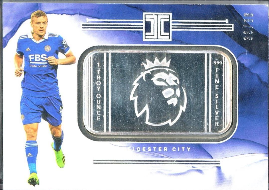 Jamie Vardy #41 2022 Panini Impeccable Premier League Logo Silver