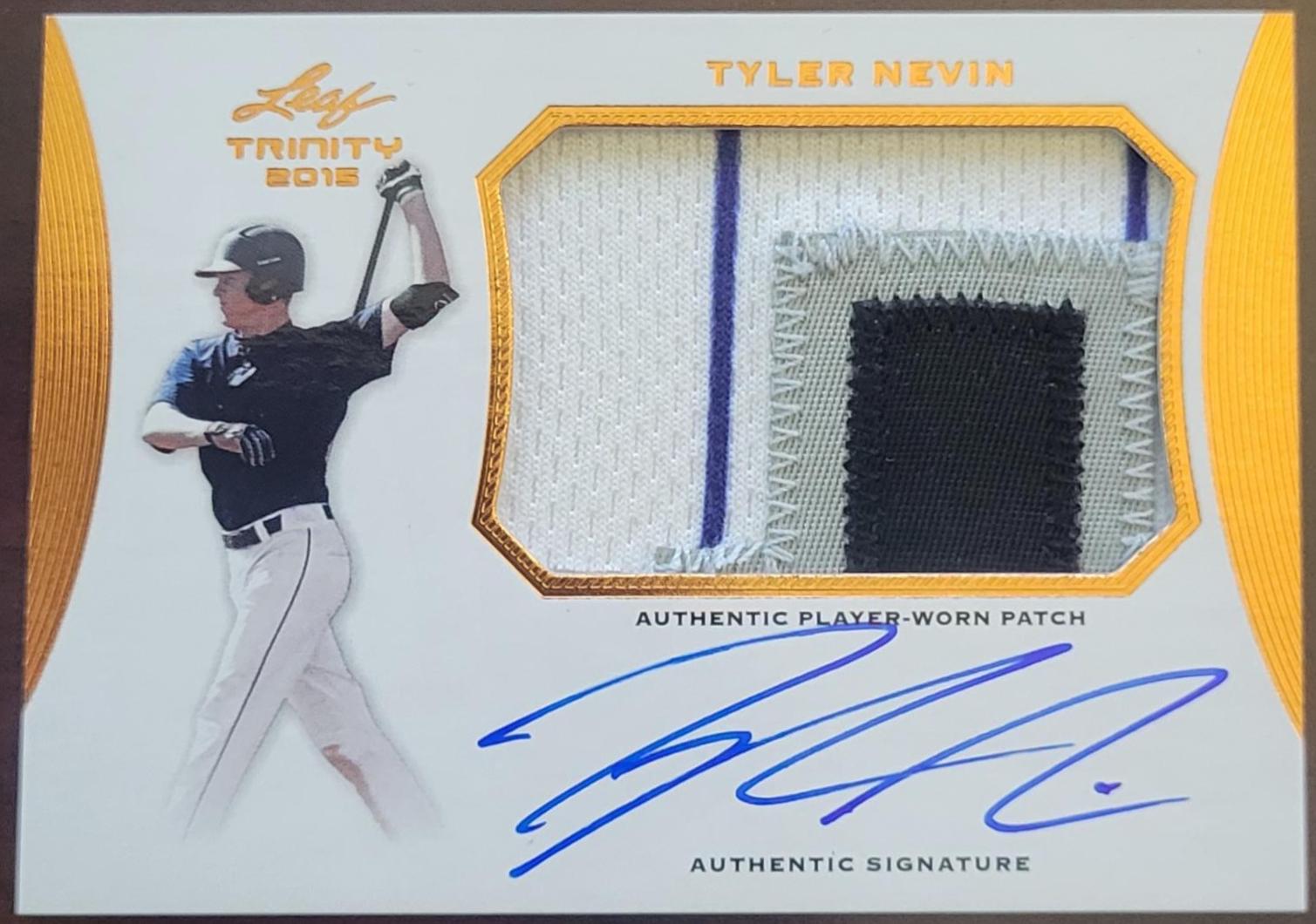 Tyler Nevin-Trinity Patch #PA-TN1 Baseball Cards 2015 Leaf Metal Draft Autographs