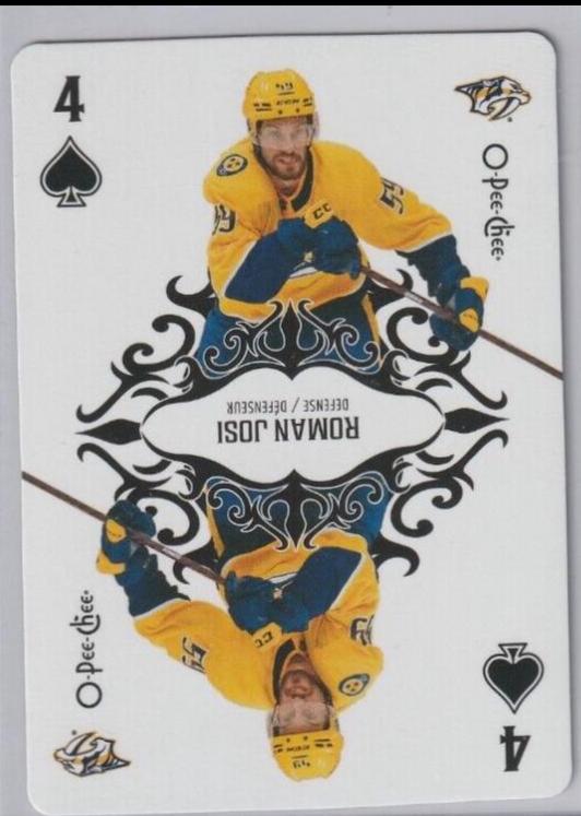 Roman Josi #4-SPADES Hockey Cards 2023 O-Pee-Chee Playing Cards