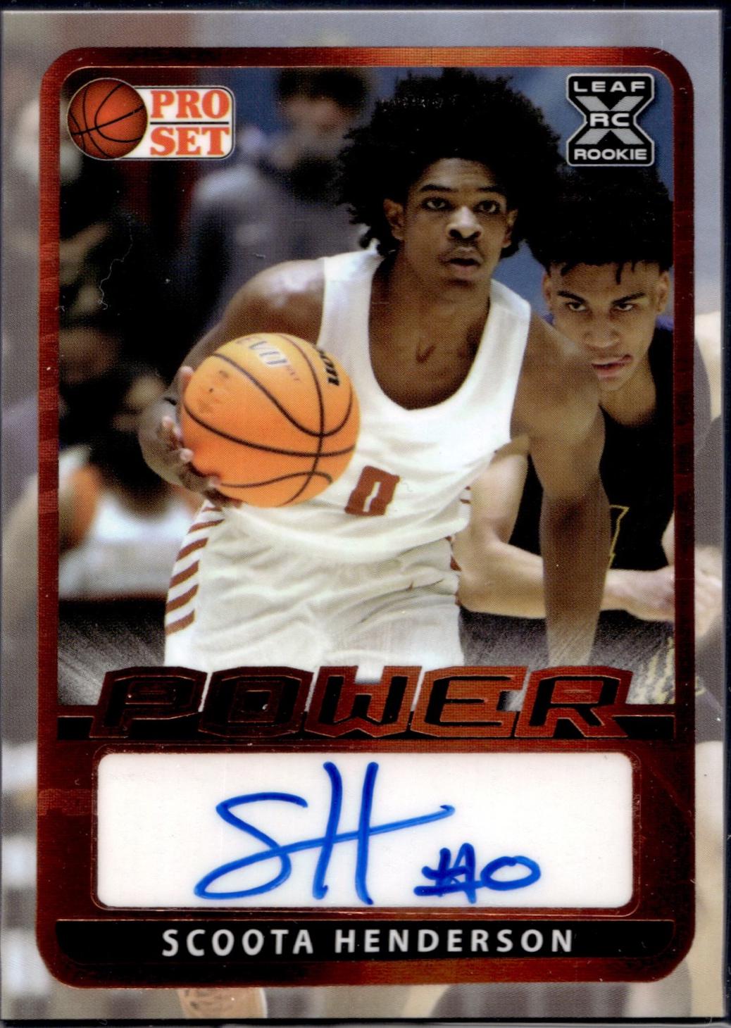 Scoota Henderson #BA-SH1 2021 Pro Set Power Autograph Basketball