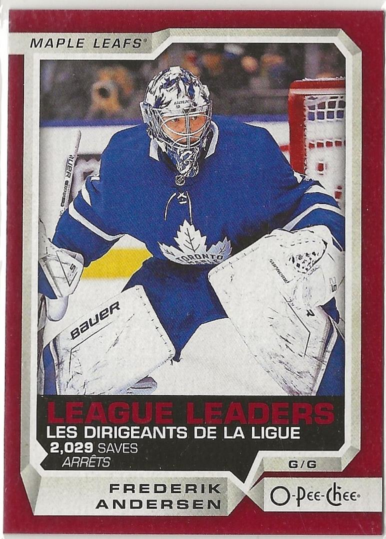 Frederik Andersen #379 2018 O Pee Chee Hockey