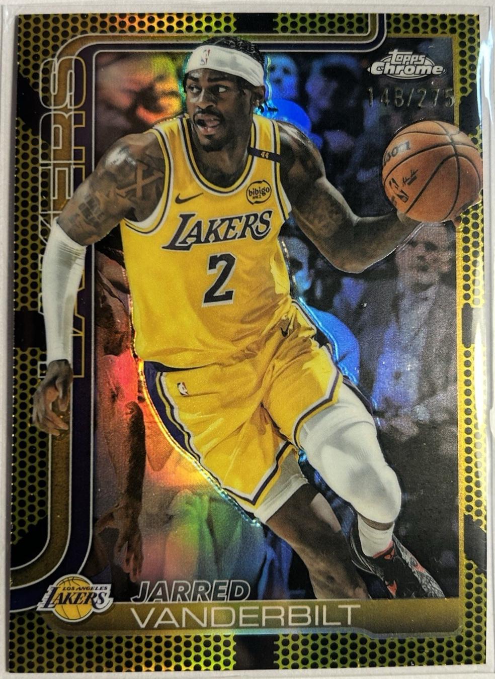 Jarred Vanderbilt [Yellow Basketball Refractor] #154