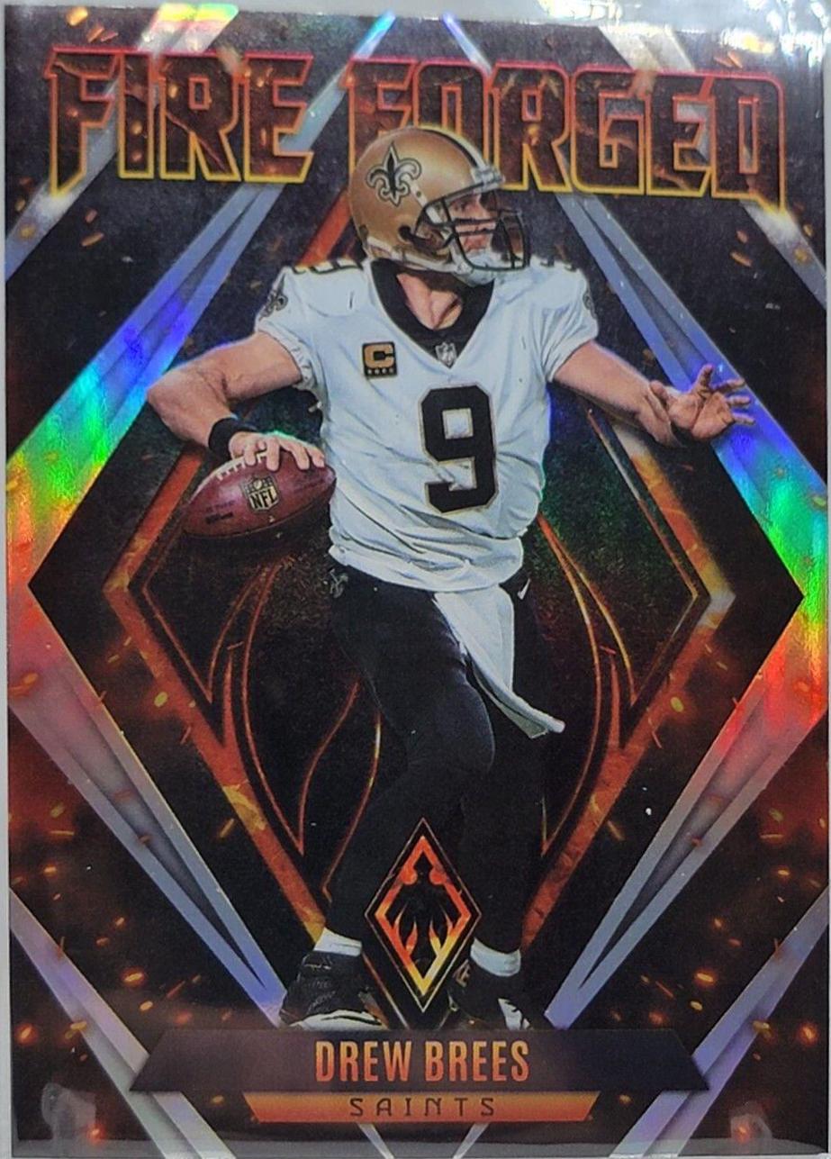 Drew Brees #FF-3 Football Cards 2022 Panini Phoenix Fire Forged