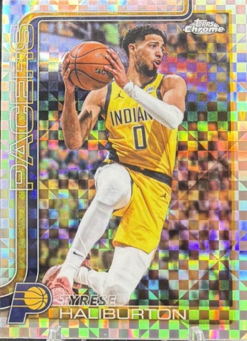 2025 Topps Chrome Update Tyrese Haliburton [X-Fractor] #18 card