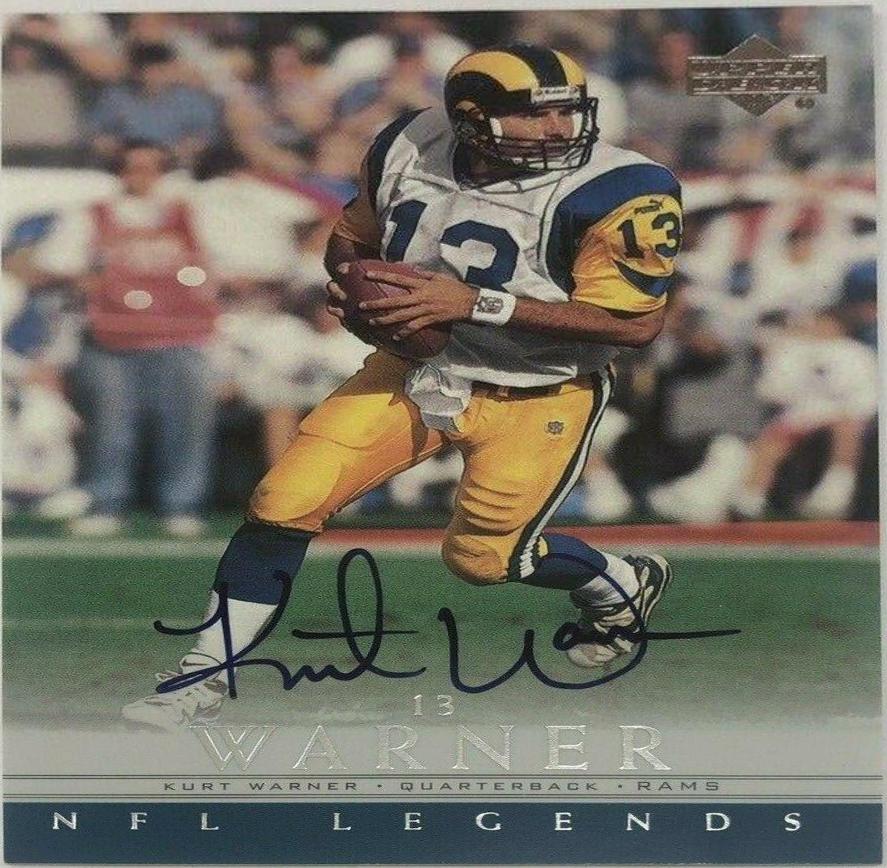 Kurt Warner Football Cards 2000 Upper Deck Legends Autographs
