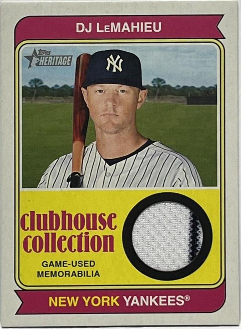 DJ LeMahieu #CCR-DL Baseball Cards 2023 Topps Heritage Clubhouse Collection Relics