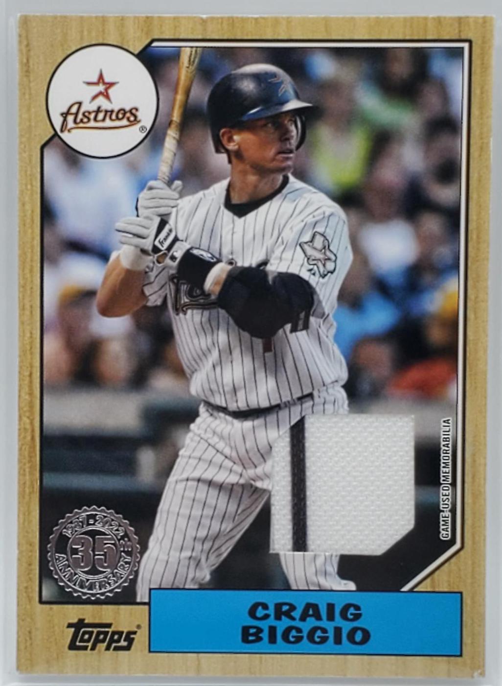 Craig Biggio #87R-CB Baseball Cards 2022 Topps 1987 Relics