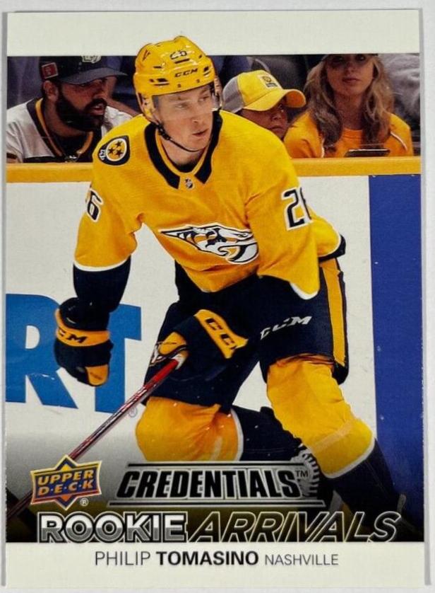 Philip Tomasino #RA-13 Hockey Cards 2021 Upper Deck Credentials Rookie Arrivals