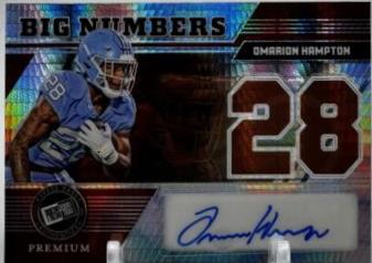 Omarion Hampton #BN-OH1 2024 Press Pass Premium Big Numbers Autograph Football