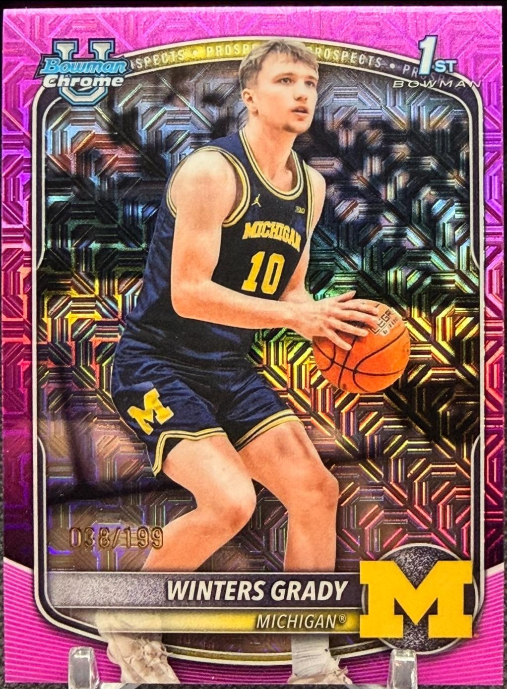 Winters Grady #BCP-67 2025 Bowman Mega Box Chrome Prospects Mojo Basketball
