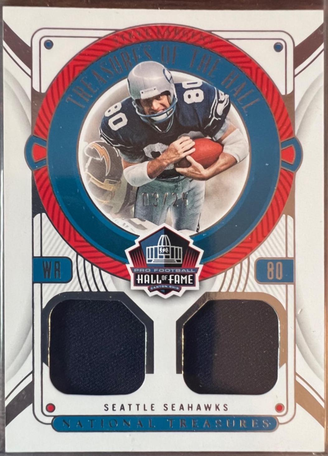 Steve Largent #Tha-Sla Football Cards 2022 Panini National Treasures of the Hall