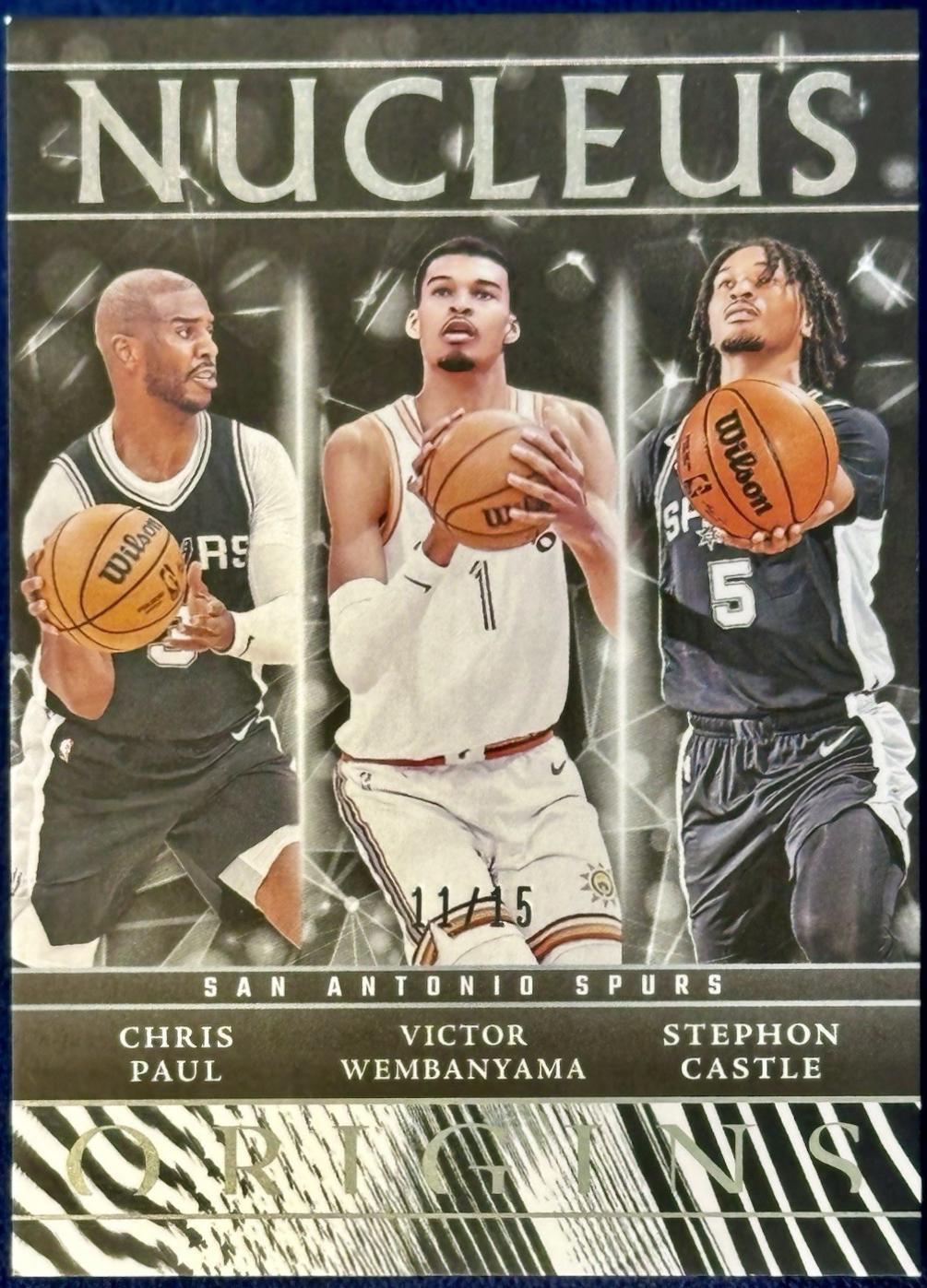 Chris Paul / Stephon Castle / Victor Wembanyama [Black White] #17