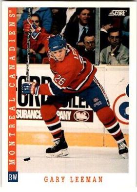 Gary Leeman #147 Hockey Cards 1993 Score