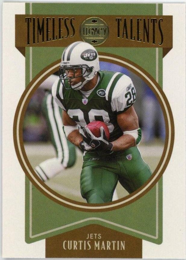 Curtis Martin #TT-11 Football Cards 2022 Panini Legacy Timeless Talents