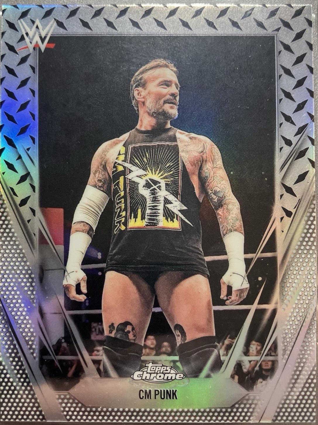 CM Punk [Diamond Plate Refractor] #49 Prices | 2026 Topps Chrome WWE ...