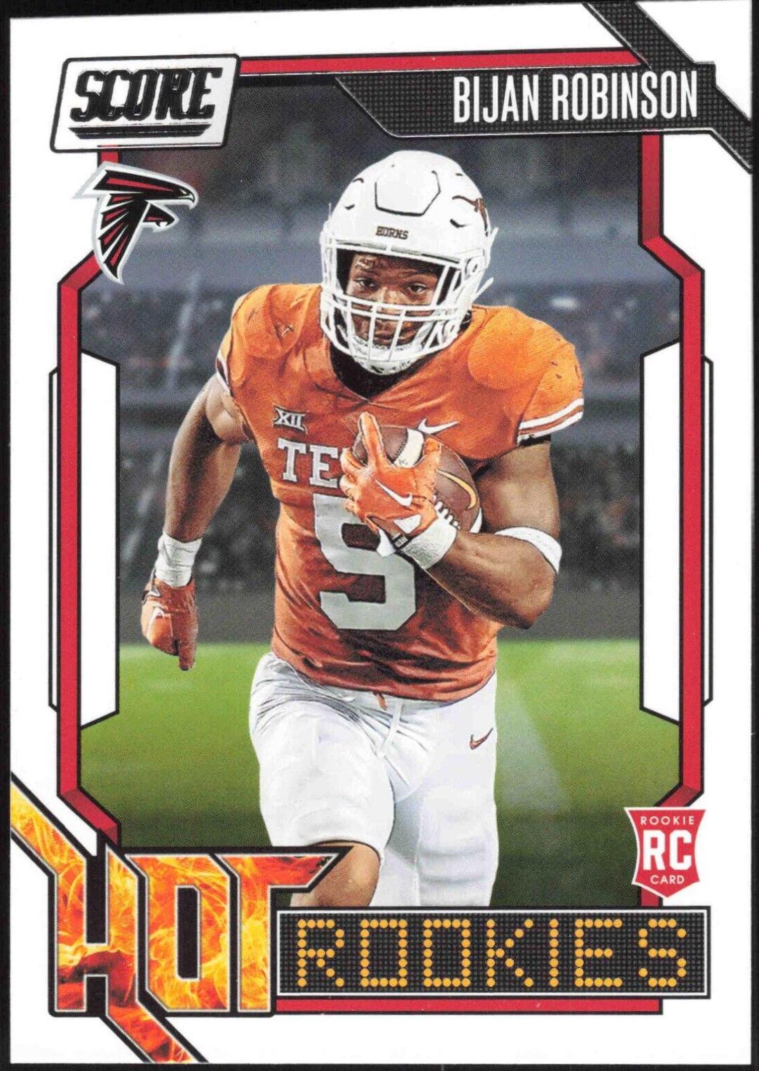 Bijan Robinson #1 Football Cards 2023 Panini Score Hot Rookies