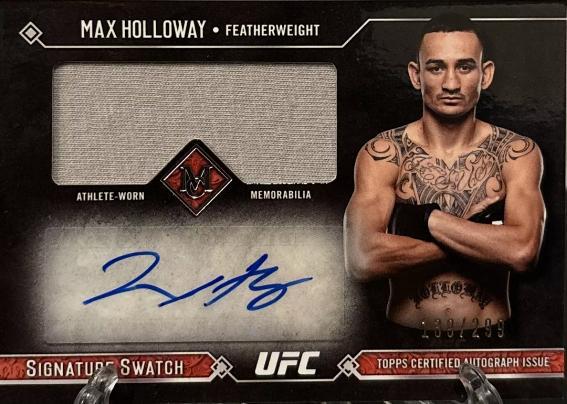 Max Holloway #SSAR-MH Ufc Cards 2017 Topps UFC Museum Collection Single Fighter Signature Swatches Relic Autographs