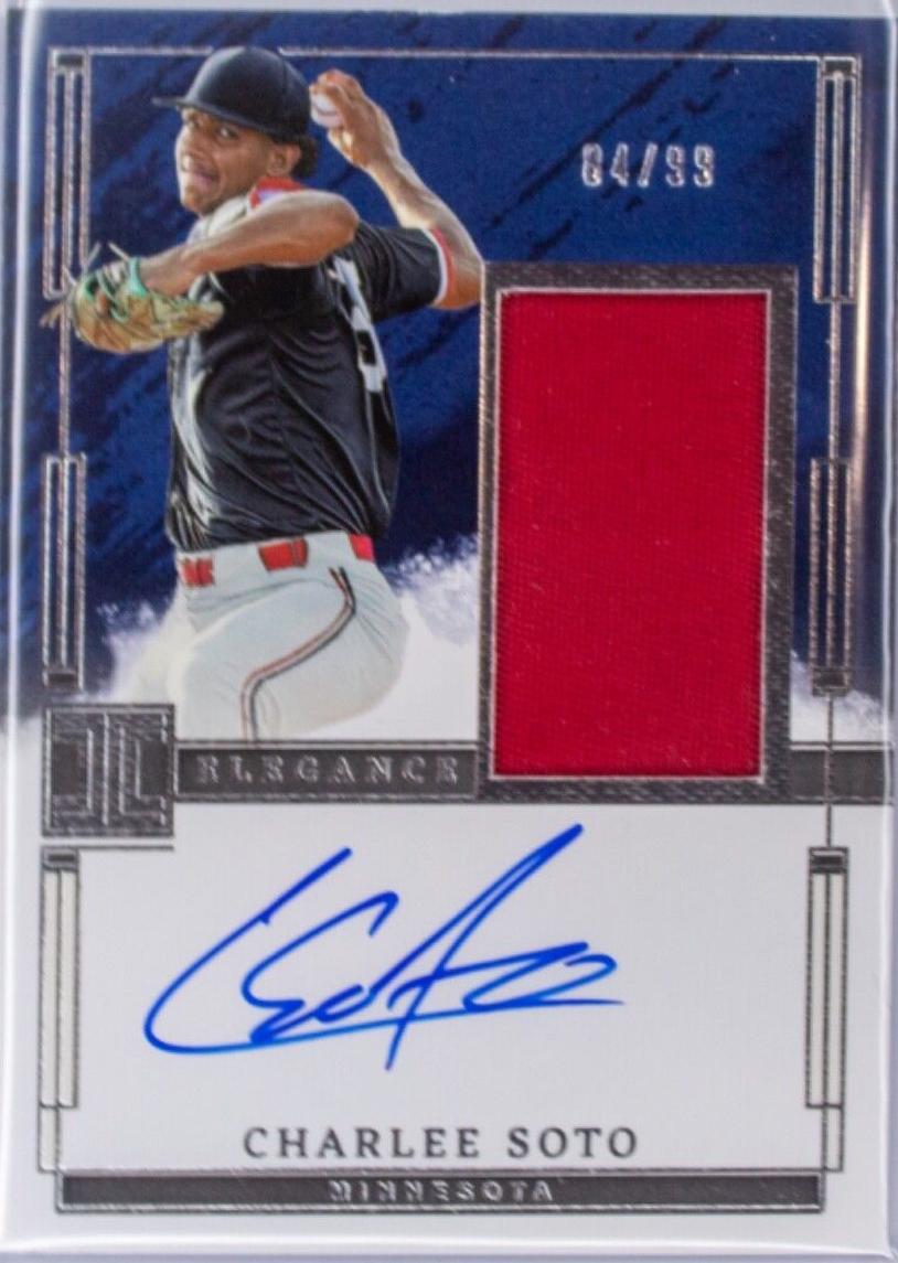 Charlee Soto #EPJ-CS Baseball Cards 2024 Panini Impeccable Elegance Prospect Jersey Autograph