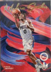 Tyrese Maxey #6 Basketball Cards 2022 Panini Court Kings Modern Strokes