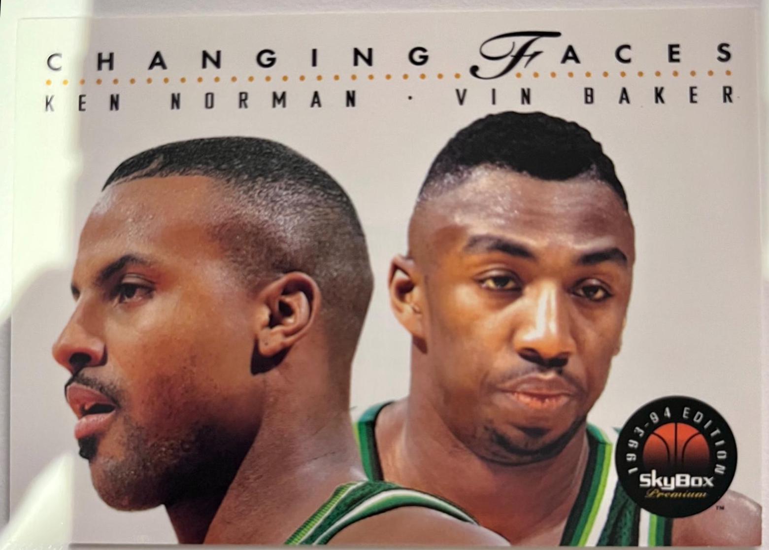 Changing Faces Ken Norman, Vin Baker #306 Basketball Cards 1993 Skybox Premium