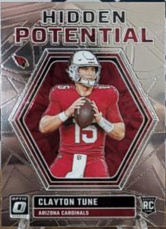 Clayton Tune #HP-CT Football Cards 2023 Panini Donruss Optic Hidden Potential