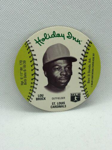 Lou Brock Baseball Cards 1977 Holiday Inn Discs