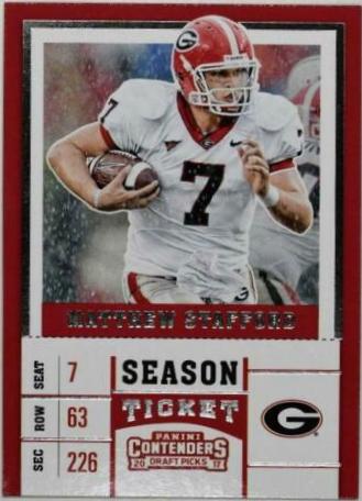 Matthew Stafford #75 2017 Panini Contenders Draft Picks Football