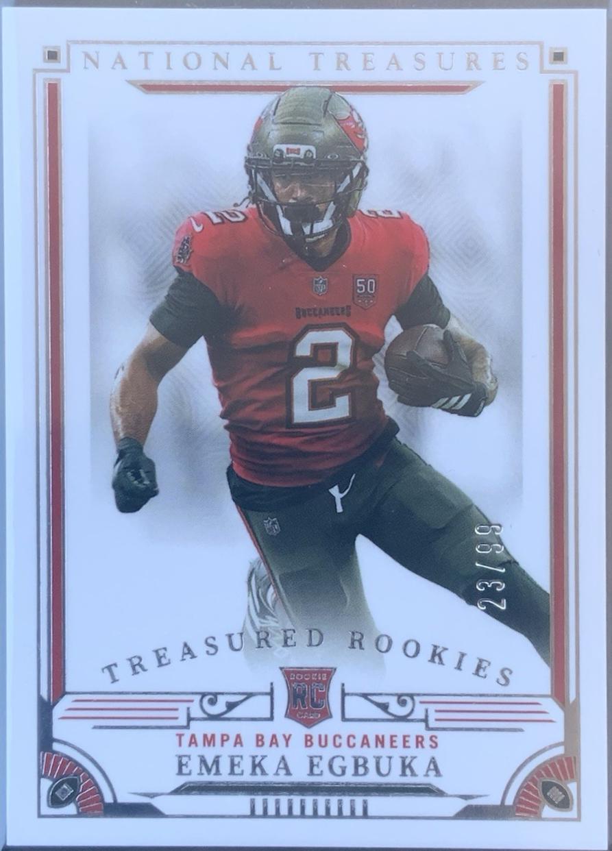 Emeka Egbuka #38 2025 Panini National Treasures Football Treasured Rookies