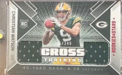 Christian Watson #CT-CW Football Cards 2022 Panini Rookies & Stars Cross Training