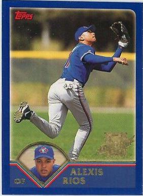 Alexis Rios #307 Baseball Cards 2003 Topps