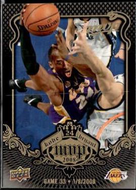 Bryant #KB-33 Basketball Cards 2008 Upper Deck MVP Kobe