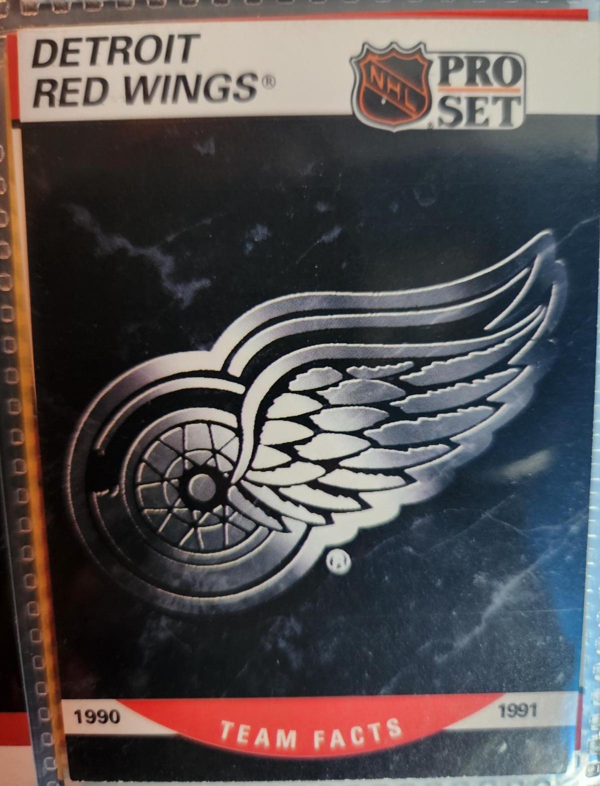 Detroit Red Wings Team Facts #570 Hockey Cards 1990 Pro Set