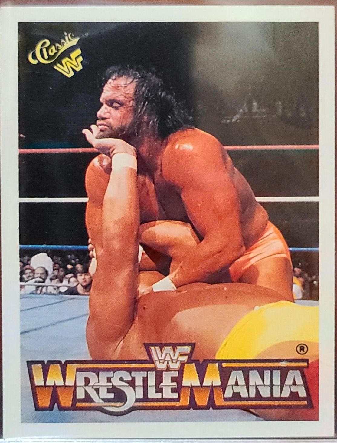 Hulk Hogan, 'Macho Man' Randy Savage #96 Wrestling Cards 1990 Classic WWF The History of Wrestlemania